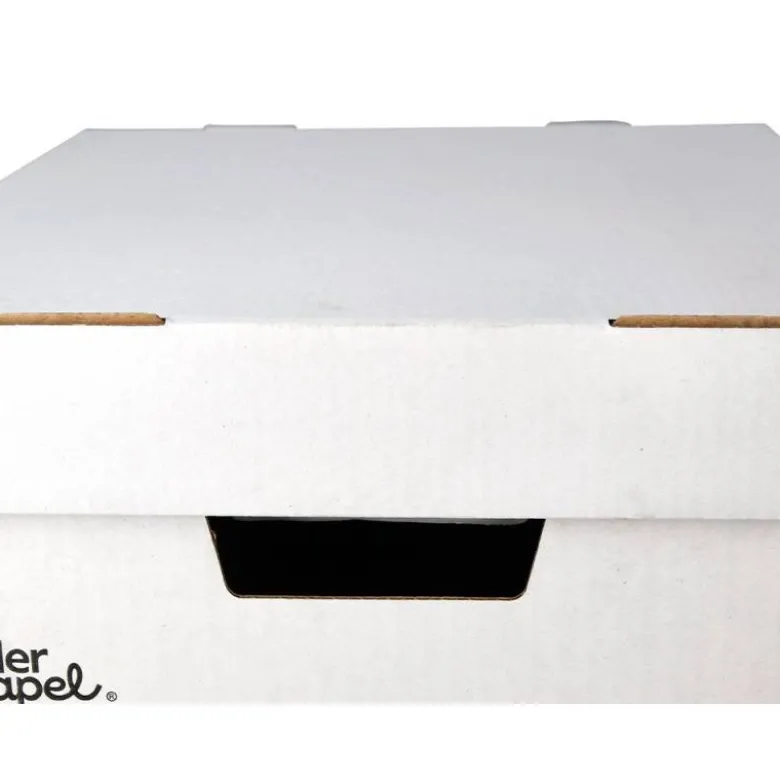 CAJON CONTENEDOR LIDERPAPEL CARTON AUTOMATICO PARA 3 CAJASARCHIVO DEF. FOLIO / 4 ARCHIVADORES A-Z 387X333X260MM