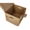 CAJON CONTENEDOR LIDERPAPEL CARTON MANUAL PARA 3 CAJAS ARCHIVO DEF. FOLIO / 3 ARCHIVADORES A-Z 387X333X260MM