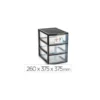 CAJONERA PLASTIFORTE EBRO 3 CAJONES COLOR NEGRO 260X375X375 MM
