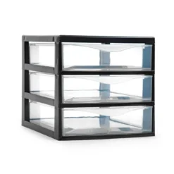 CAJONERA PLASTIFORTE TAJO 3 CAJONES COLOR NEGRO 180X230X170 MM