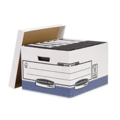 Cajon Fellowes reciclado capacidad 4 cajas archivo tamaño folio