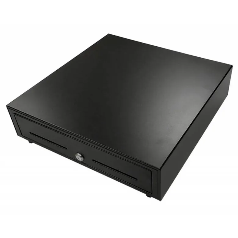 Cajon portamonedas 8 monederos 4 billeteros apertura electrica negro 330x335x105 mm.