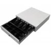 Cajon portamonedas 8 monederos 4 billeteros con llave manual blanco 410x415x110 mm