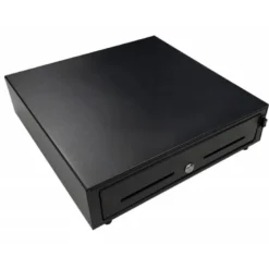 CAJON PORTAMONEDAS SEYPOS ELECTRICO METALICO 8 MONEDEROS 5 BILLETEROS RANURA FRONTAL CERRADURA CON LLAVE