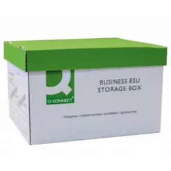 Cajon q-connect carton para 3 cajas archivo definitivo a4 lomo 100 mm montaje automaticomedidas interior 327x387x250mm