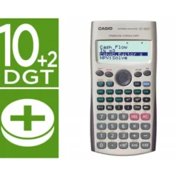 CALCULADORA CASIO FC-100V FINANCIERA 4 LINEAS 10+2 DIGITOS ALMACENAMIENTO FLASH CALCULO DE GANANCIAS CON TAPA