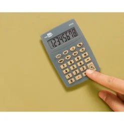 CALCULADORA LIDERPAPEL BOLSILLO XF03 8 DIGITOS PILAS COLOR GRIS 99X64X9 MM