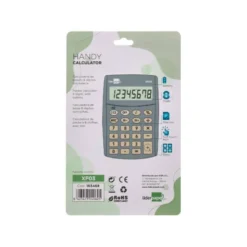 CALCULADORA LIDERPAPEL BOLSILLO XF03 8 DIGITOS PILAS COLOR GRIS 99X64X9 MM