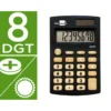CALCULADORA LIDERPAPEL BOLSILLO XF05 8 DIGITOS SOLAR Y PILAS COLOR NEGRO 98X62X8 MM