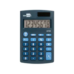 CALCULADORA LIDERPAPEL BOLSILLO XF06 8 DIGITOS SOLAR Y PILAS COLOR AZUL 98X62X8 MM