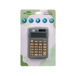 CALCULADORA LIDERPAPEL BOLSILLO XF07 8 DIGITOS SOLAR Y PILAS COLOR GRIS 98X62X8 MM