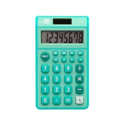 CALCULADORA LIDERPAPEL BOLSILLO XF13 8 DIGITOS SOLAR Y PILAS COLOR VERDE 115X65X8 MM