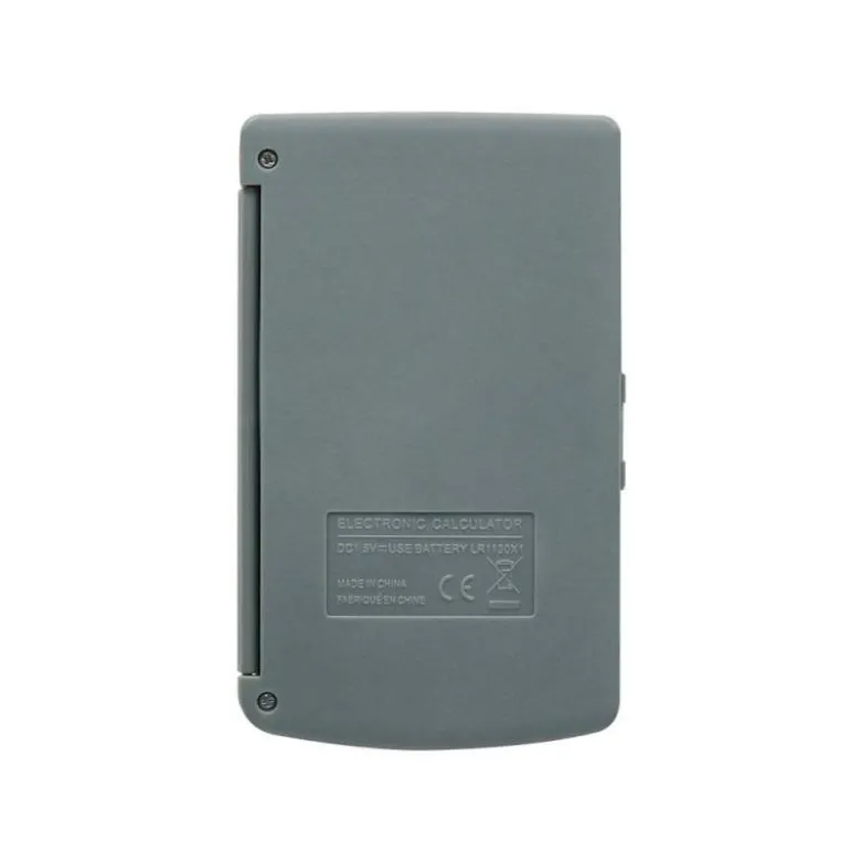 CALCULADORA LIDERPAPEL BOLSILLO XF15 10 DIGITOS CON TAPA SOLAR Y PILAS COLOR GRIS 123X75X12 MM