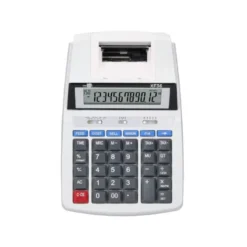 CALCULADORA LIDERPAPEL IMPRESORA PANTALLA PAPEL 58 MM 12 DIGITOS IMPRESION BICOLOR BLANCA 235X155X62 MM