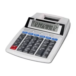 CALCULADORA LIDERPAPEL IMPRESORA PANTALLA PAPEL 58 MM 12 DIGITOS IMPRESION BICOLOR BLANCA 235X155X62 MM