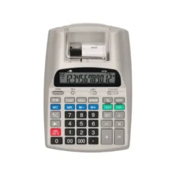 CALCULADORA LIDERPAPEL IMPRESORA PANTALLA PAPEL 58 MM 12 DIGITOS IMPRESION BICOLOR BLANCA 225X158X56 MM