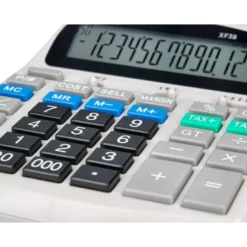 CALCULADORA LIDERPAPEL IMPRESORA PANTALLA PAPEL 58 MM 12 DIGITOS IMPRESION BICOLOR BLANCA 225X158X56 MM