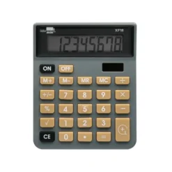 CALCULADORA LIDERPAPEL SOBREMESA XF18 8 DIGITOS SOLAR Y PILAS COLOR GRIS 127X105X24 MM