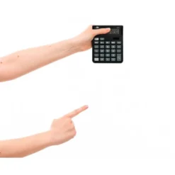 CALCULADORA LIDERPAPEL SOBREMESA XF20 10 DIGITOS SOLAR Y PILAS COLOR NEGRO 127X105X24 MM