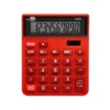 CALCULADORA LIDERPAPEL SOBREMESA XF22 10 DIGITOS SOLAR Y PILAS COLOR ROJO 127X105X24 MM