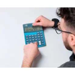 CALCULADORA LIDERPAPEL SOBREMESA XF28 12 DIGITOS DOBLE LINEA COSTES VENTAS MARGEN Y TASAS SOLAR Y PILAS