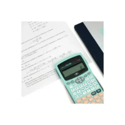 CALCULADORA MILAN CIENTIFICA M240 SILVER 2 LINEAS 240 FUNCIONES 10+2 DIGITOS COLOR VERDE TURQUESA CON TAPA COLOR