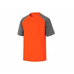 Camiseta manga corta Deltaplus de color Naranja y Gris Talla XXXL