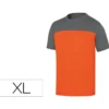 Camiseta manga corta Deltaplus de color Naranja y Gris Talla XL
