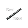 Canutillo plastico Marca Q-connect Redondo 12 MM Negro