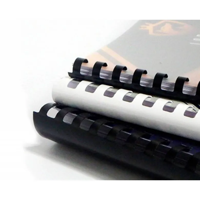 Canutillo plastico marca Q-connect Ovalado 51 MM Negro