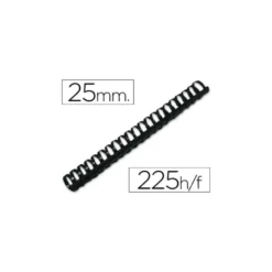 Canutillo plastico marca Q-connect Redondo 25 MM Negro