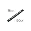 Canutillo plastico Marca Q-connect Redondo 18 MM Negro