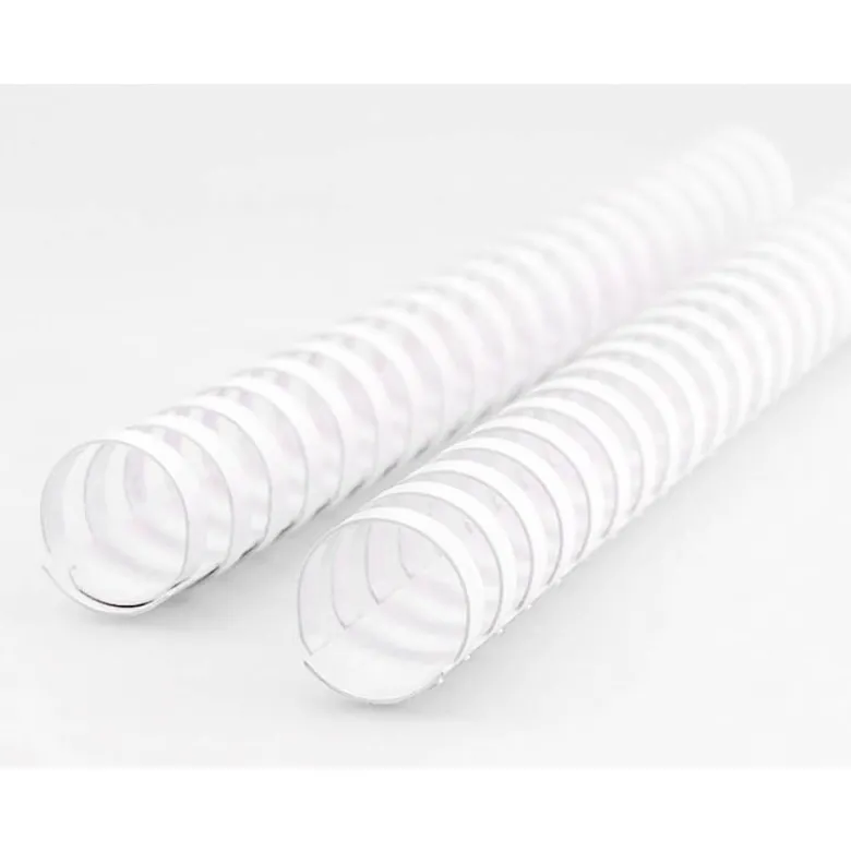 Canutillo q-connect redondo 16 mm plastico blanco capacidad 145 hojas caja de 50 unidades