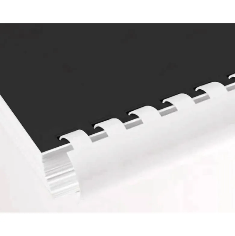 Canutillo q-connect redondo 16 mm plastico blanco capacidad 145 hojas caja de 50 unidades