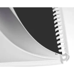 Canutillo q-connect redondo 22 mm plastico blanco capacidad 200 hojas caja de 50 unidades