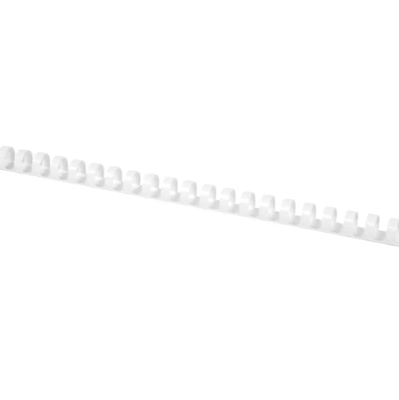 Canutillo q-connect redondo 25 mm plastico blanco capacidad 225 hojas caja de 50 unidades