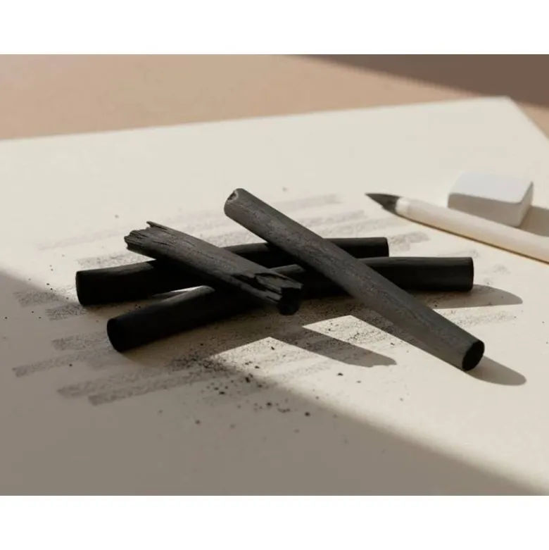 CARBONCILLO REDONDO PARA DIBUJO LIDERPAPEL CAJA DE 12 UNIDADES DIAMETROS SURTIDOS