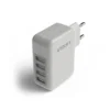 CARGADOR DE PARED GROOVY 4 USB COLOR BLANCO