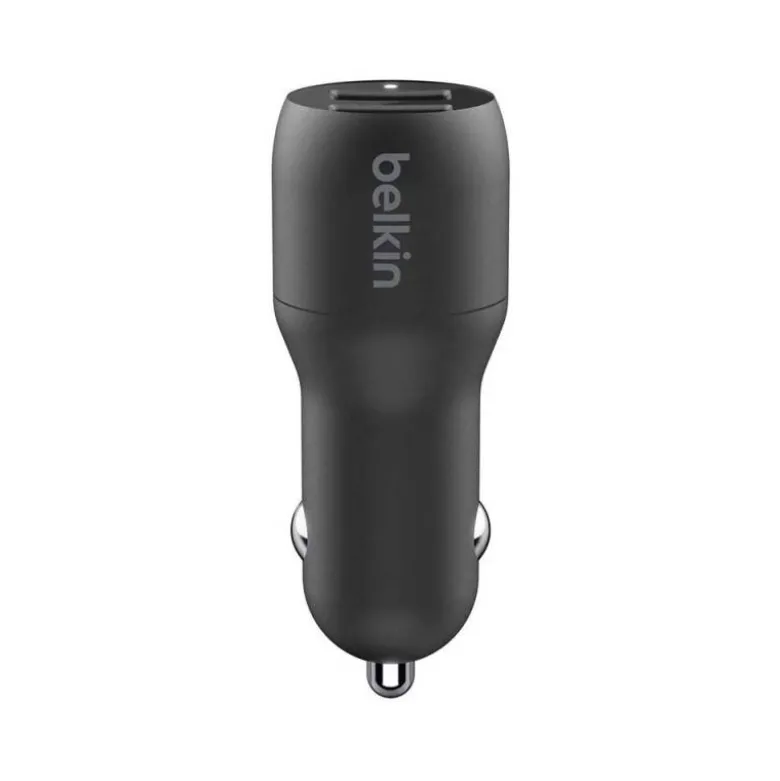 CARGADOR PARA COCHE BELKIN CCB001BTBK DOBLE USB-A 24W 12W X2 COLOR NEGRO