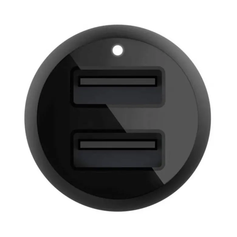 CARGADOR PARA COCHE BELKIN CCB001BTBK DOBLE USB-A 24W 12W X2 COLOR NEGRO