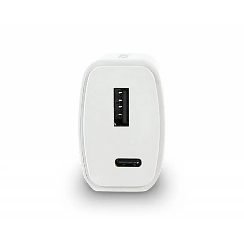 CARGADOR PARED GROOVY 1 USB + 1USB-C COLOR BLANCO