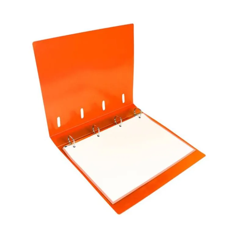 CARPETA 4 ANILLAS 25 MM LIDERPAPEL DIN A4 COLOR NARANJA POLIPROPILENO