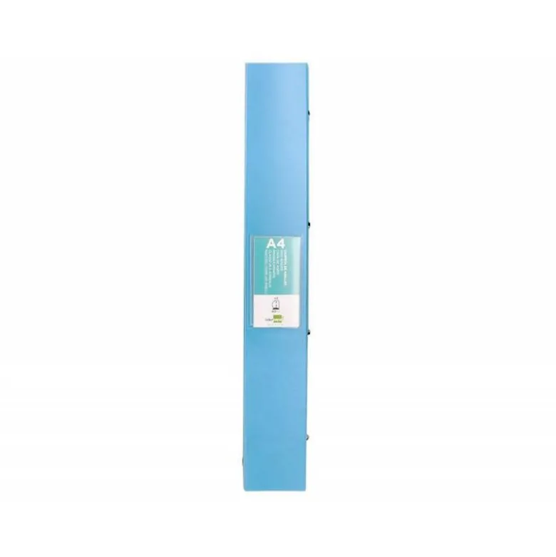 CARPETA 4 ANILLAS 40 MM LIDERPAPEL DIN A4 COLOR AZUL POLIPROPILENO