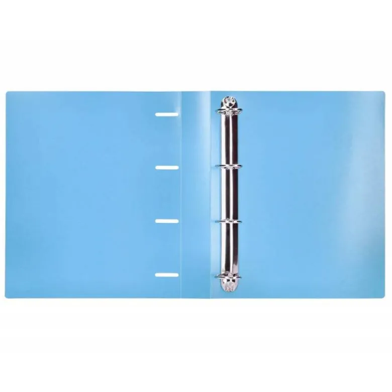 CARPETA 4 ANILLAS 40 MM LIDERPAPEL DIN A4 COLOR AZUL POLIPROPILENO