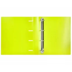 CARPETA 4 ANILLAS 40 MM LIDERPAPEL DIN A4 COLOR AMARILLO POLIPROPILENO