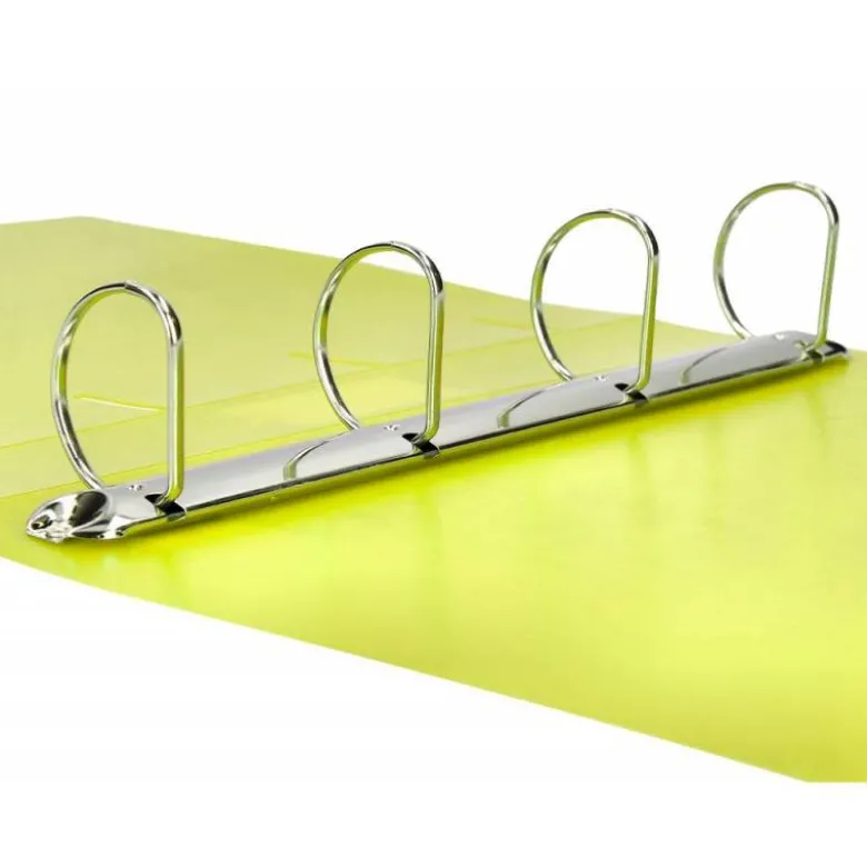 CARPETA 4 ANILLAS 40 MM LIDERPAPEL DIN A4 COLOR AMARILLO POLIPROPILENO