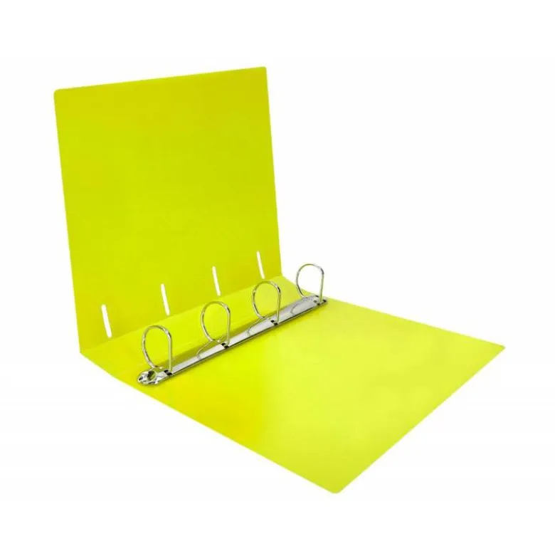 CARPETA 4 ANILLAS 40 MM LIDERPAPEL DIN A4 COLOR AMARILLO POLIPROPILENO