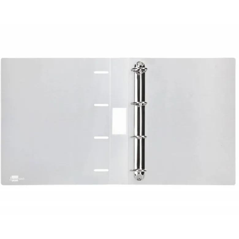 CARPETA 4 ANILLAS 40 MM LIDERPAPEL DIN A4 COLOR TRANSPARENTE POLIPROPILENO