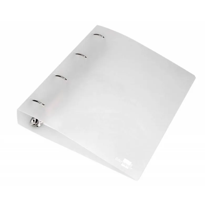 CARPETA 4 ANILLAS 40 MM LIDERPAPEL DIN A4 COLOR TRANSPARENTE POLIPROPILENO