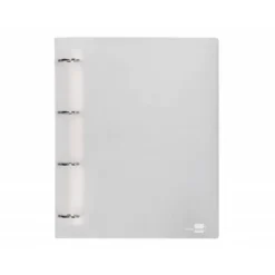 CARPETA 4 ANILLAS 40 MM LIDERPAPEL DIN A4 COLOR TRANSPARENTE POLIPROPILENO